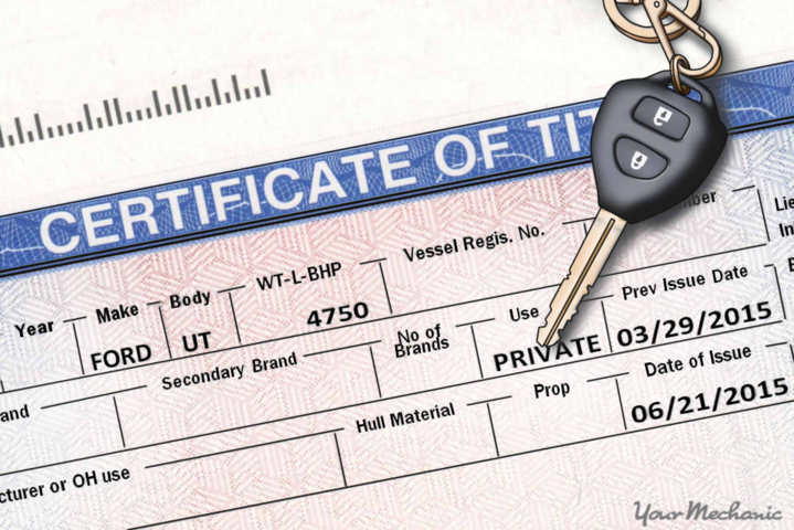 sample of vehicle title