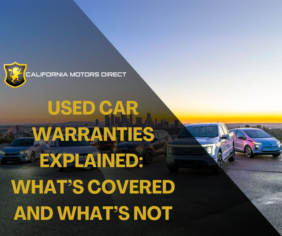 blog's graphic with title "Used Car Warranties Explained: What’s Covered and What’s Not"