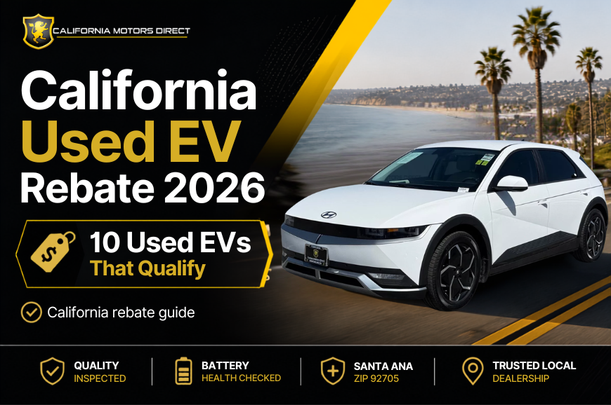 California Used EV Rebate Guide for 2026: What You Can Still Claim, and 10 Used EVs That Qualify
